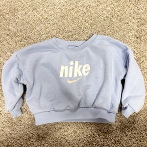 Nike Kids Sky Blue Sweatshirt Cotton Blend Crewneck Pullover Size 18M
